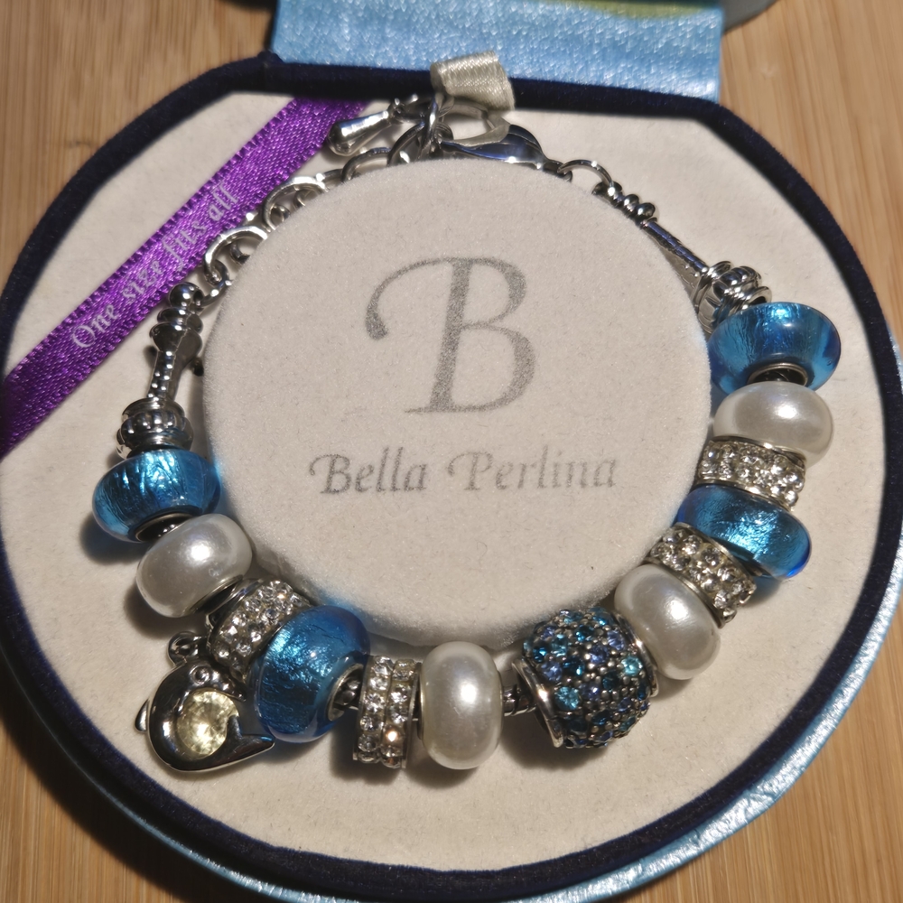 Bella Perlina Blue and Silver Bracelet